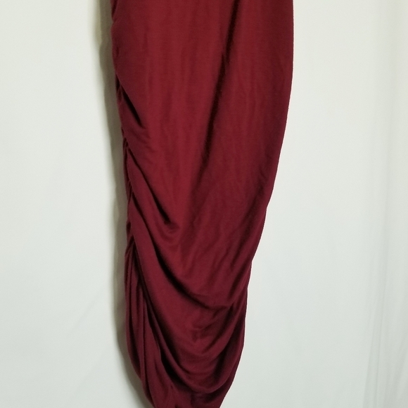 Dharma trading co Red Crossover Front ruched sides stitching broken on chest XS - Picture 9 of 14